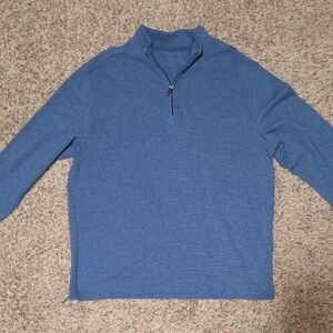 *LIKE NEW* Van Heusen Men's Quarter Zip Sweater – Light Blue, Size Large